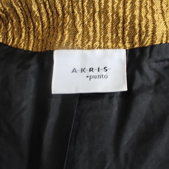 Akris punto blazer jacket‎ gold textured Sz 6 - Picture 5 of 11